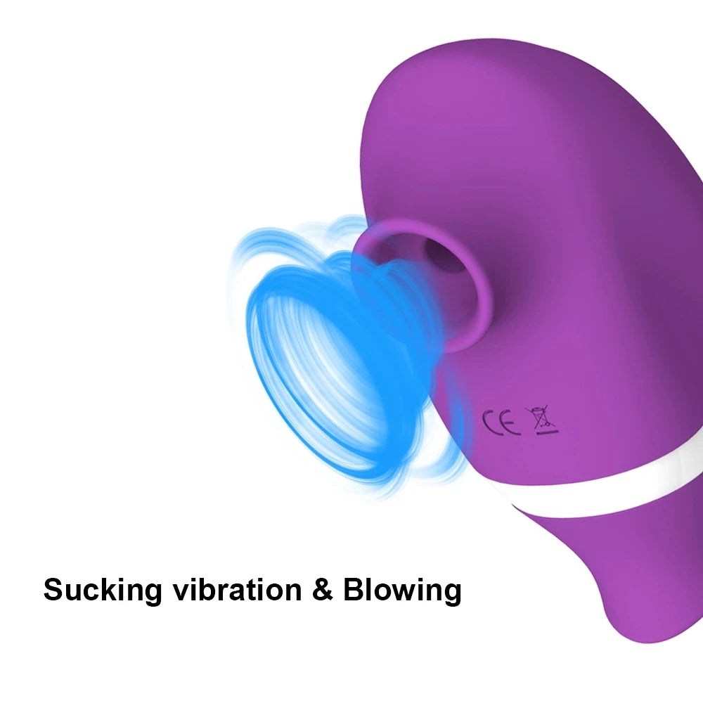 Powerful Sucking Vibrator Female Licking Tongue for Clitoris Nipples Suckers Vacuum Stimulator Sex Toys Adults for Women Couples