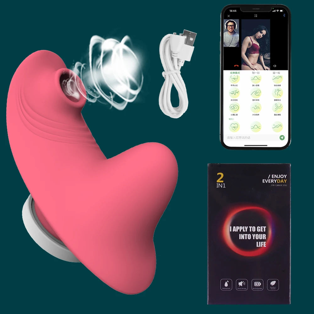 Clitoral Sucker Clit Vacuum Stimulator Vagina Sucking Vibrator Sex Toys Bluetooth APP Vibrator for Women Couples Adult Goods